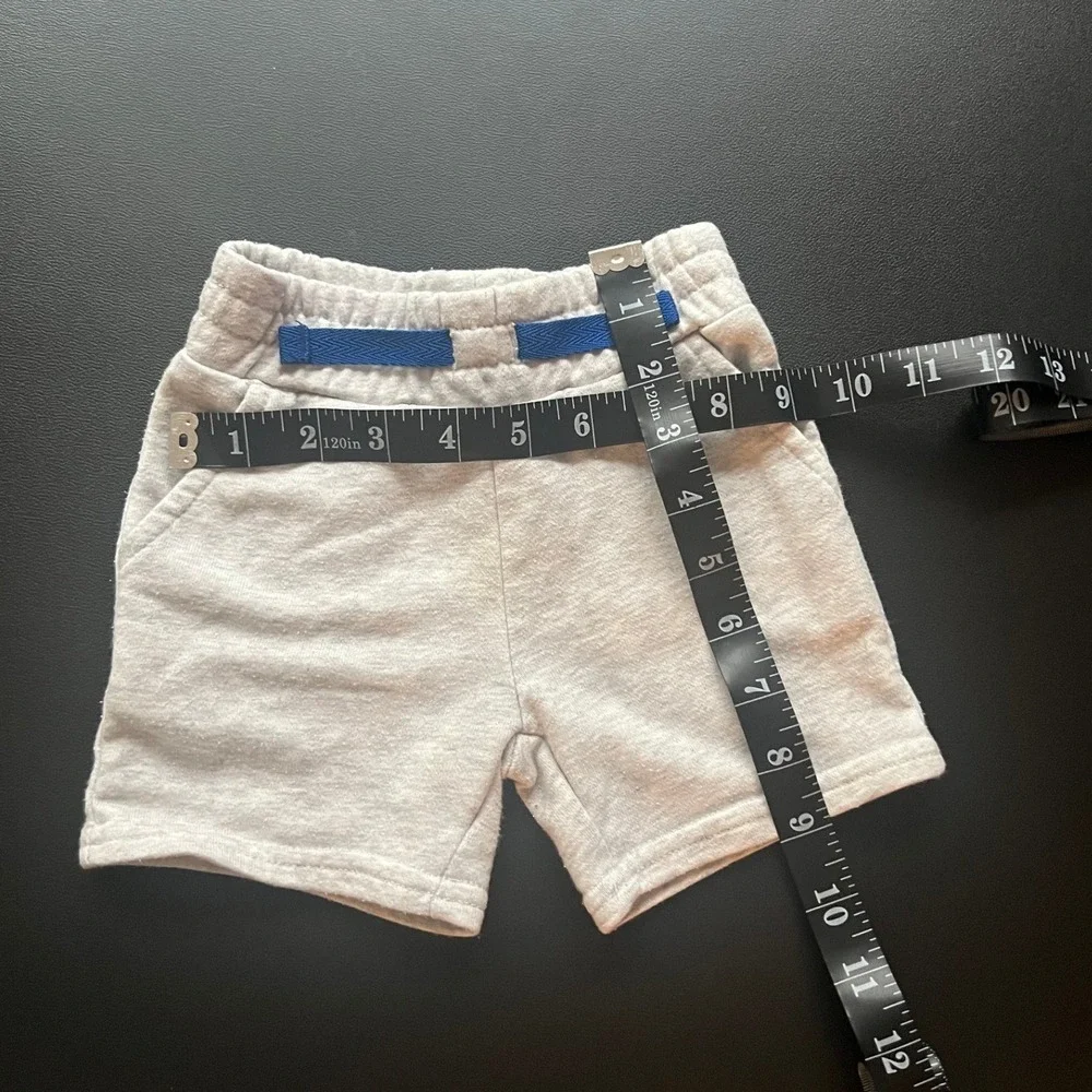 Member's Mark Baby Boys Heather Gray Knit Playwear Shorts 12M Blue Detail (0982)